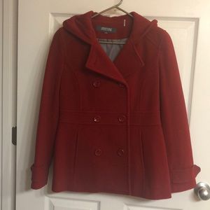 Kenneth Cole Reaction Red Pea Coat